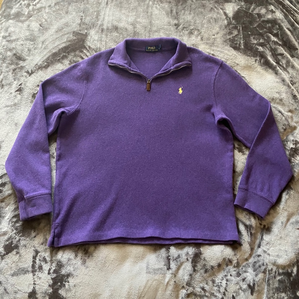 Men’s purple Polo Ralph Lauren quarter zip, Size L